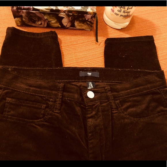 GAP - Velvet straight leg pants. Size 6. - Picture 3 of 8